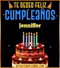 GIF Te deseo Feliz Cumpleaños Jenniffer